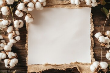 Blank Paper in Cotton Wool Frame