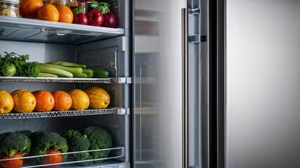 Frigorifero con cibo 