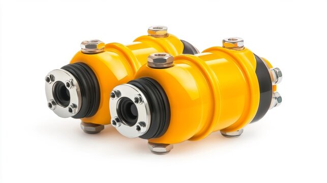 High-tech industrial underwater cable coupler with durable material isolated on a white background. Generative AI