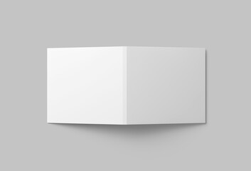 Blank Square Folded Brochure Mockup – Minimalist Branding Template