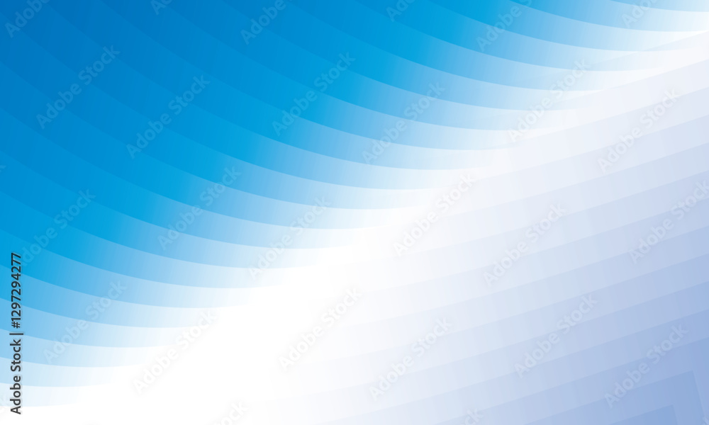 Poster abstract blue and white background with smooth gradient and curved lines