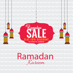 Ramadan Sale Poster – Flat 10% Discount, Eid Offers, Festive Shopping, Islamic Design, Retail Promotion,  Eid Offer