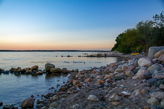 dawn at Baltic Sea near Klein Waabs, Germany