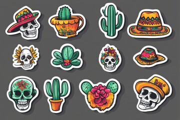 Mexican Day of the Dead Sticker Collection