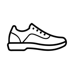 Stylish sneaker design in outline style