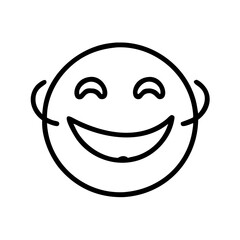 Fototapeta premium Smiling cartoon face with open arms