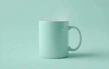 Obraz premium Blank Ceramic mint green Mug Mockup for Custom Design, Firefly mint green coffee mug mockup, mug mockup, mint green cup