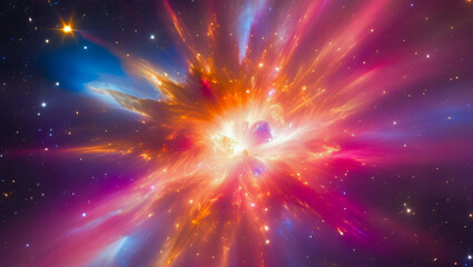 Fototapeta premium Explosão de uma estrela no sistema solar