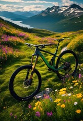 Obraz premium vibrant dynamic motion shots capturing gear interacting diverse natural settings vivid detail, action, adventure, backpacking, biomes, capture, color