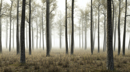 Fototapeta premium Fog in the forest