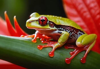 red eyed tree frog