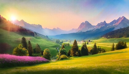 "Golden Valley at Sunrise"