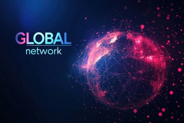 Obraz premium Visual representation of global network connections highlighting interconnectedness
