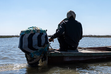 Boat trip in the Mesopotamian / Iraqi Marshes with the so called Marsh Arabs Madan