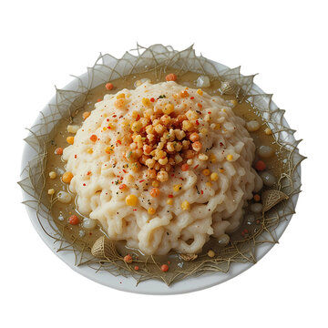 Sweet Palitaw Recipe: Filipino Rice Cake Dessert isolated on transparent background