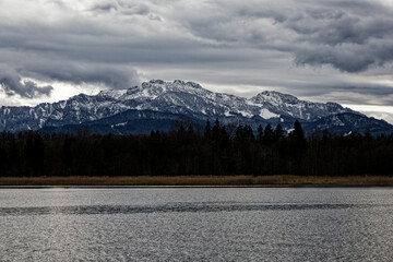 snow covered mountains