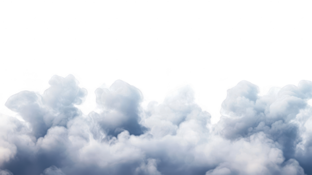 Smoke white background png transparent pollution concept using for decoration.