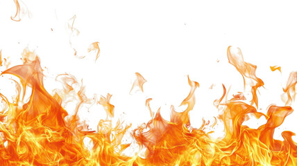 Fire flame isolated 3d mockup without background using for effect purpose.