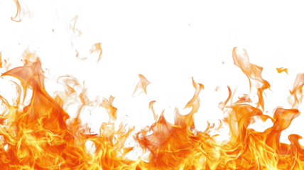 Fire flame isolated 3d mockup without background using for effect purpose.