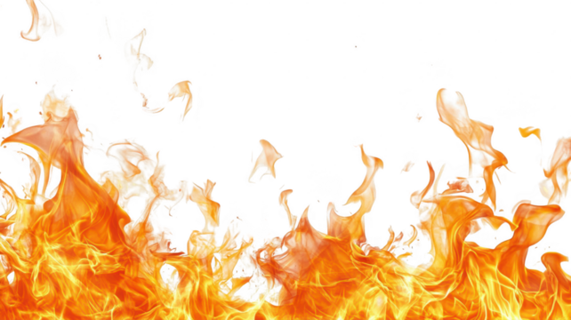 Fire flame isolated 3d mockup without background using for effect purpose.