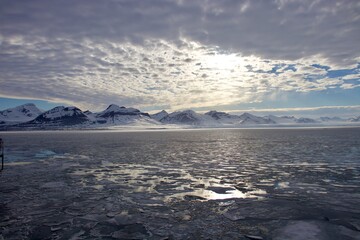 Beautiful landscapes of nature in Svalbard 