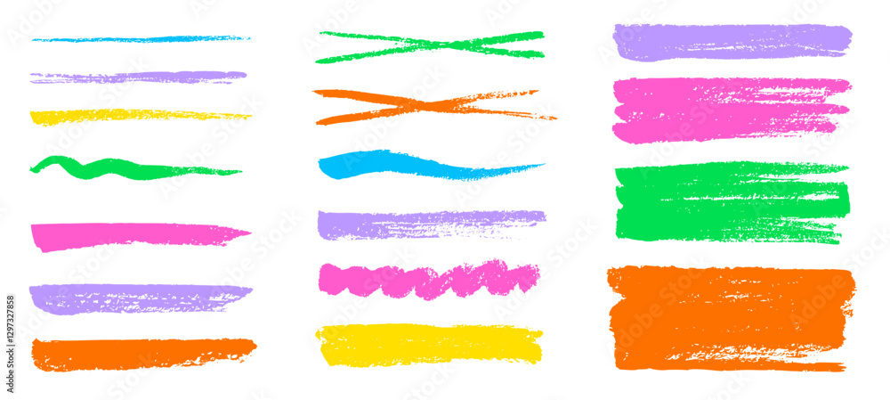Poster brush texture stroke pencil color underline highlight. marker pen highlight stroke. vector hand draw