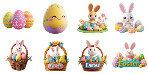 Fototapeta premium Easter transparent plasticine form mockup isolated png with no background.