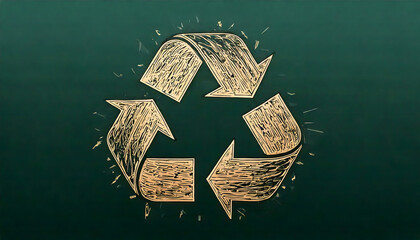 Eco-Friendly Recycling Symbol &ndash; Green Sustainability Concept