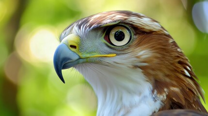 Fototapeta premium A beautiful short-toed eagle with a spectacular eye 