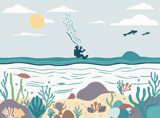 Drought Crisis Concept: Global Warming Effects Vector