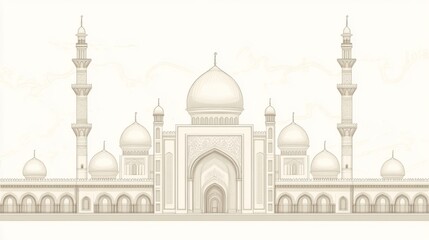 Mosque Panorama, Daytime View