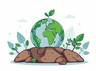 Drought Crisis: Global Warming Impact Vector