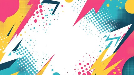 Dynamic abstract design featuring vibrant colors and geometric shapes enhancing a creative atmosphere. Generative AI