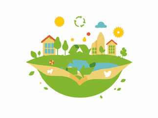 Eco-Friendly Practices: Zero Waste Lifestyle Vector Graphics