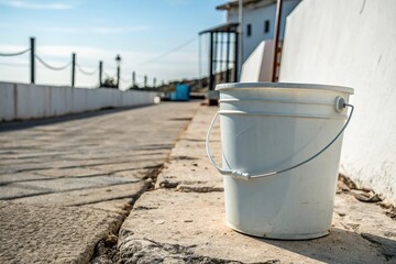 Naklejka premium empty beach bucket