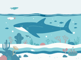 Obraz premium Endangered Wildlife Habitat Loss Vector