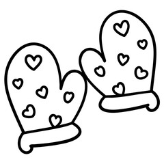 doodle love line art coquette style globe clipart hand drawn black and white outline