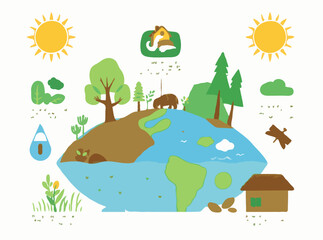 Go Green: Zero Waste Lifestyle Concept Vector Graphic