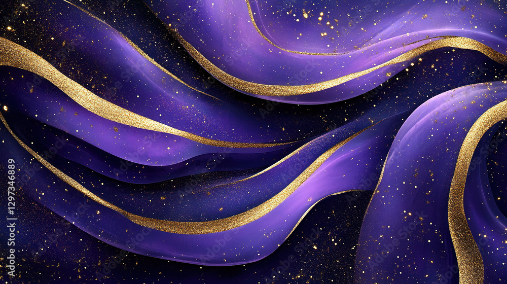 Poster elegant flowing fabric design abstract background digital art dark atmosphere close-up view textural
