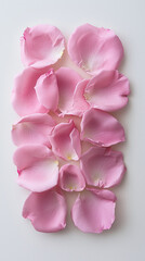 Fototapeta premium Rose Petals on White Surface 