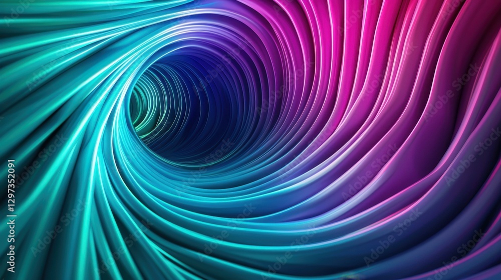 Poster experience a stunning virtual reality tunnel with glowing neon lines and dynamic laser shows in this