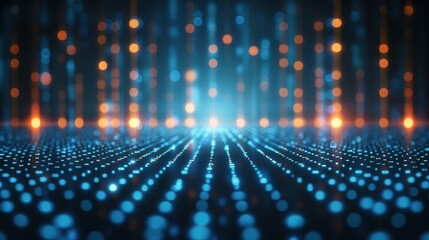 Fototapeta premium Explore the sleek abstract binary coding design, perfect for showcasing matrix themes and security concepts in 3D.
