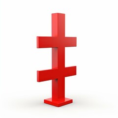 Fototapeta premium A clean, sharp di cut of a guidepost stands alone, emphasizing guidance and direction on a crisp white canvas.