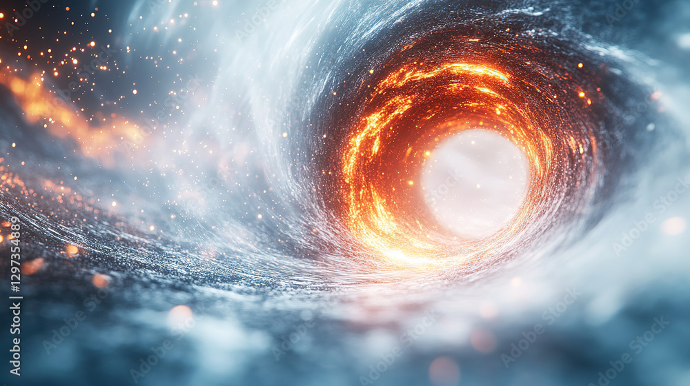 Aufkleber dynamic whirl of cosmic energy outer space visual artwork ethereal environment abstract viewpoint in