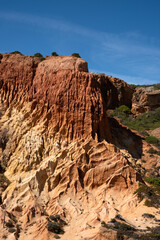 Red rock and blue sky. 