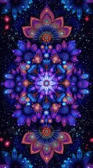 Floral Mandala Art. Ornament and background for meditation, yoga, and spiritual or design work