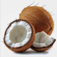 The pure richness of creamy coconut, transforming any dessert into delight against a white background