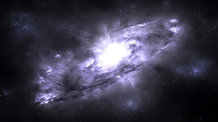 Fototapeta premium Spiral Galaxy in Deep Space; Visual of Cosmic Nebula