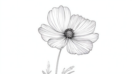 A flower with a white background