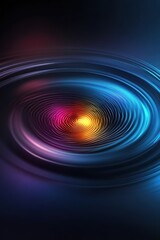 Abstract Colorful Pattern Swirl: Vibrant Digital Design with Fluid Wave Texture and Shiny Gradient in Modern Psychedelic Artwork